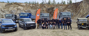 Testovací den Ford Trucks v kamenolomu ve Vlastějovicích